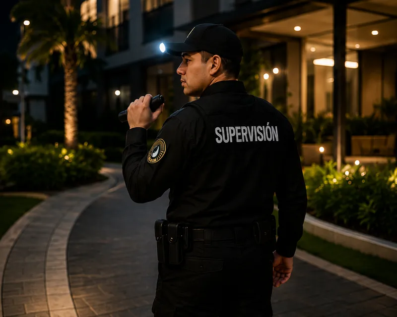 Guardia de seguridad Kleen — uniformado y equipado